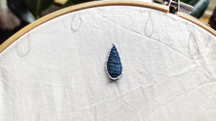 Stickrahmen Seidenstickerei